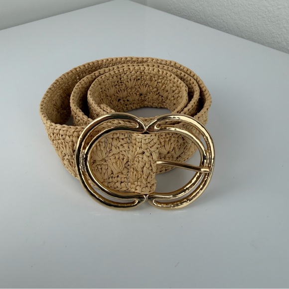 Sezane Selena Belt Natural Raffia No-Hole - Picture 5 of 15